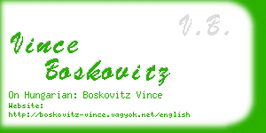 vince boskovitz business card